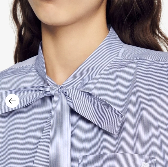 Sandro Milano Cotton Bow Shirt - Picture 3 of 13